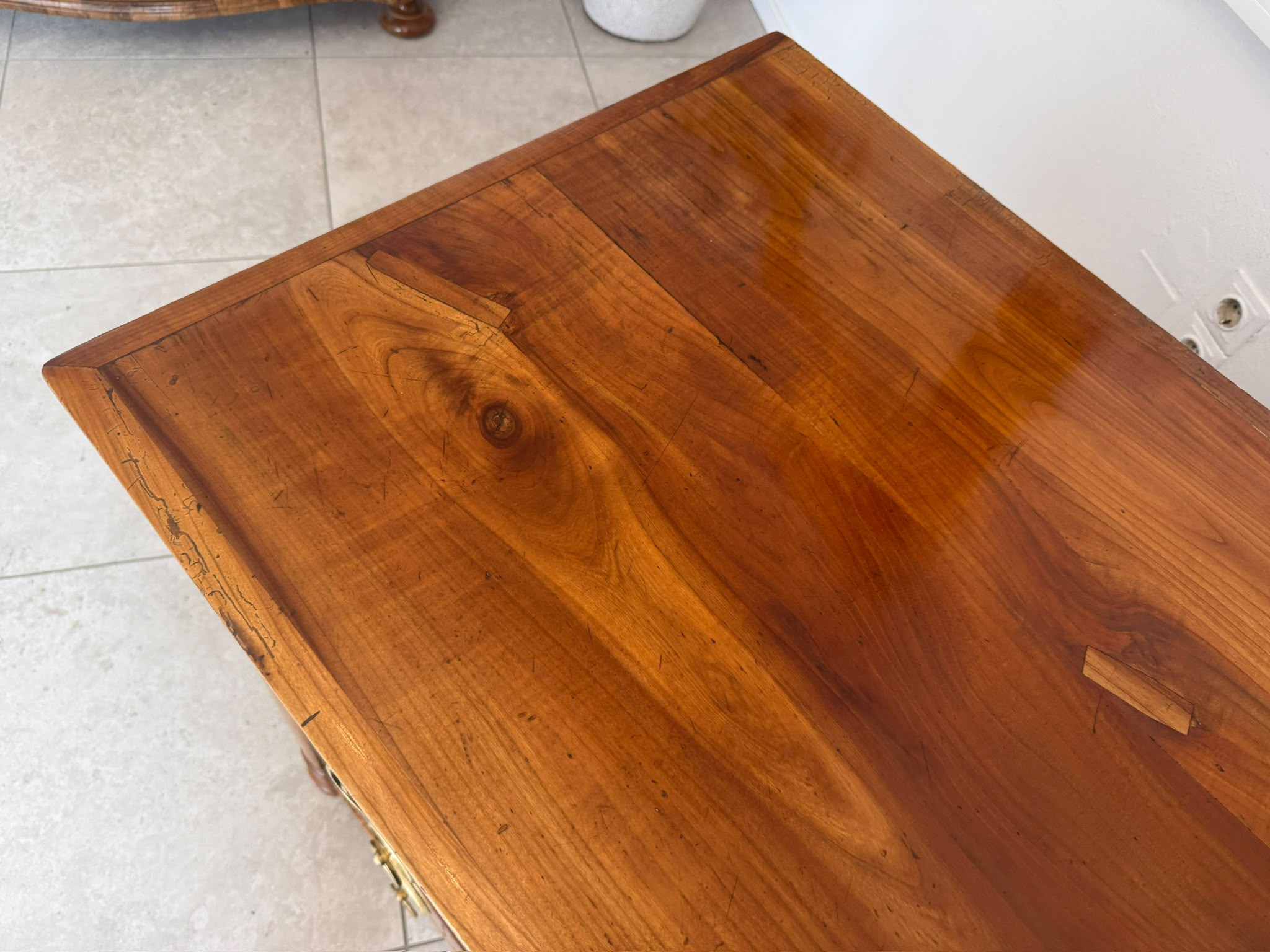 Alt Restaurierte Biedermeier Kommode Kirschholz Antiquität D2787