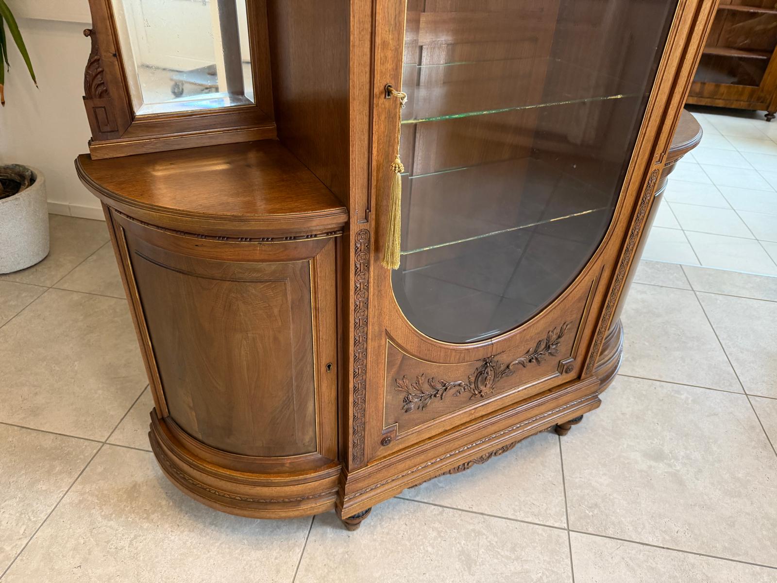 SALE Gründerzeit Vitrine Bücherschrank Sammlervitrine Antiquität G2254