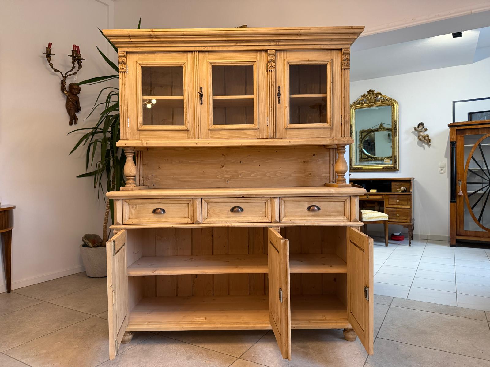 Gründerzeit Naturholschrank Küchenbuffet Küchenschrank Küchenkredenz G2307