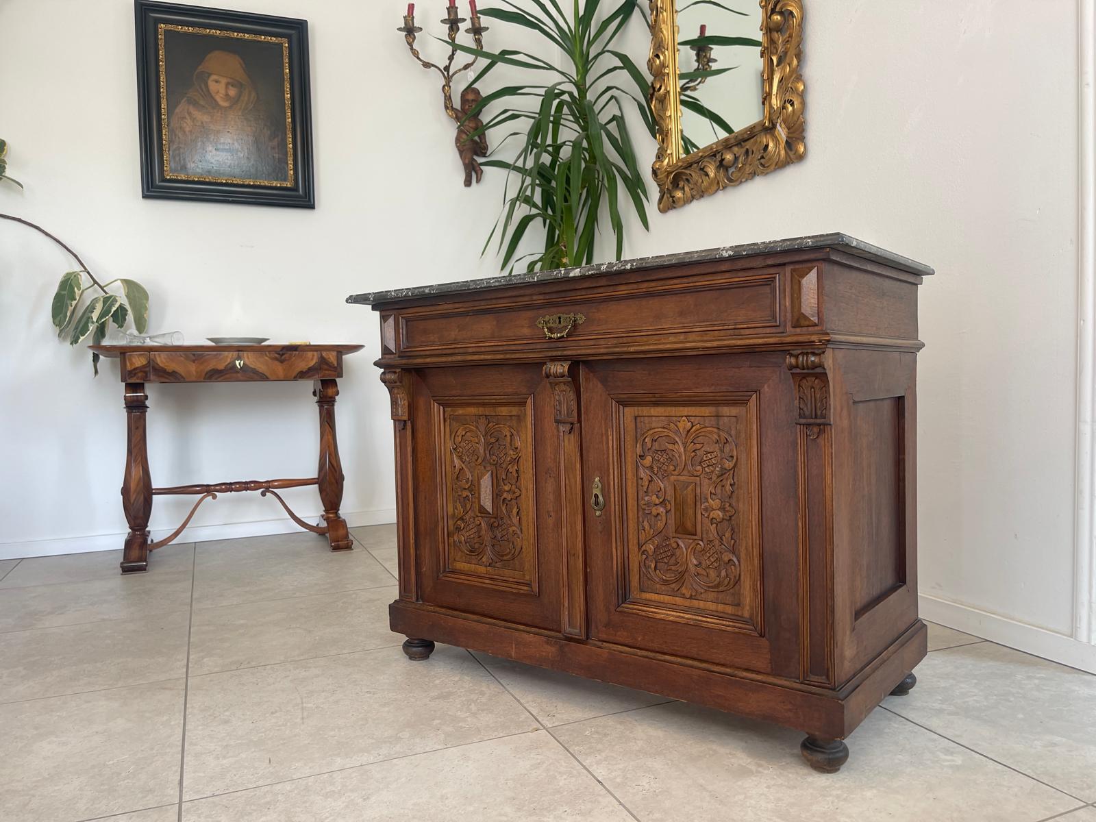 Originale Gründerzeit Anrichte Schrank Vertiko Schrank G1601