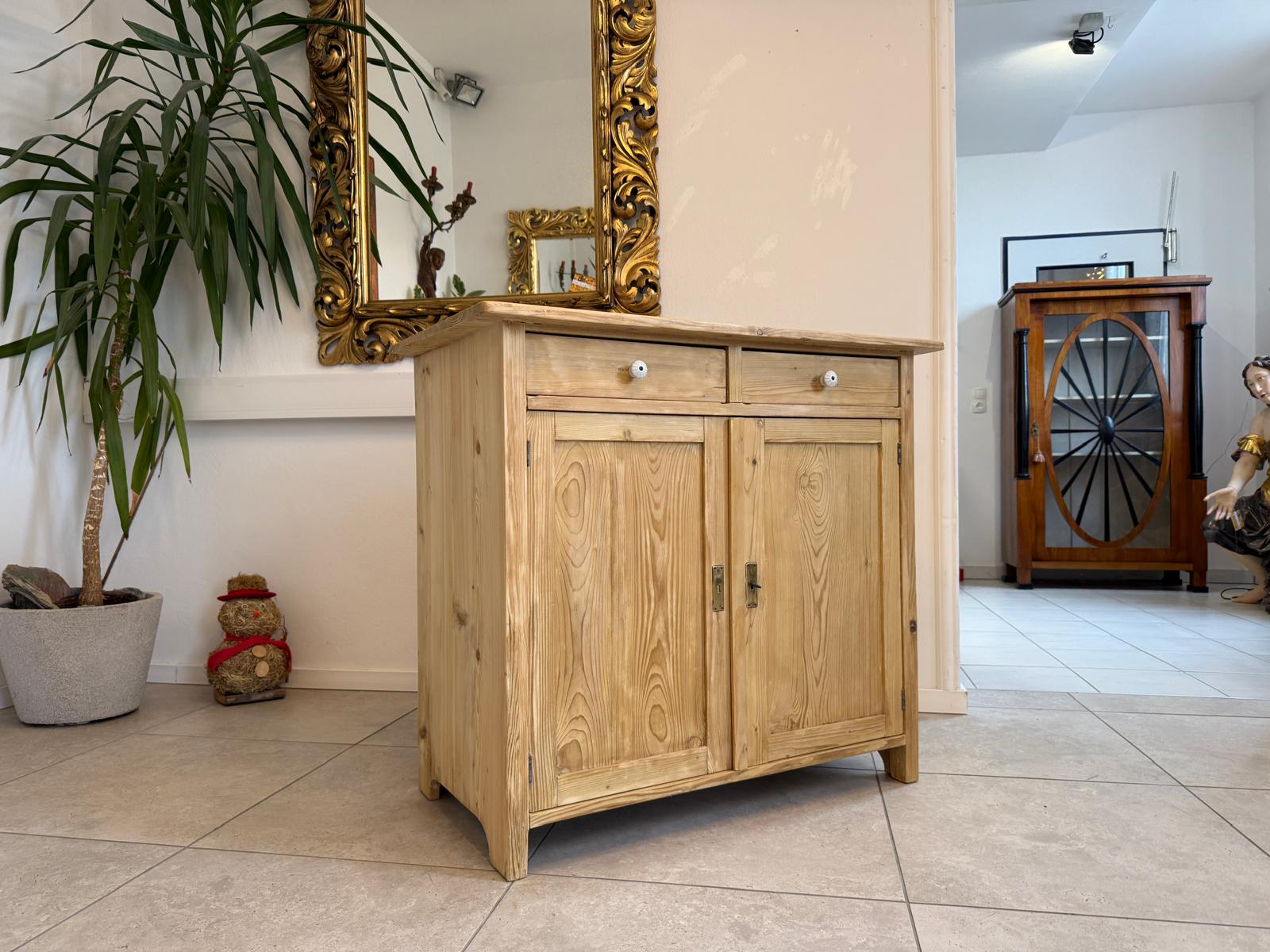 Originale Jugendstil Anrichte Naturholzmöbel Weichholz G2334