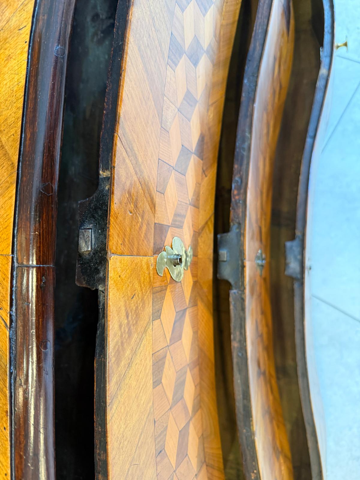 Originale Aufsatzvitrine Aufsatzkommode Vitrine Antiquität Tabernakl D1145