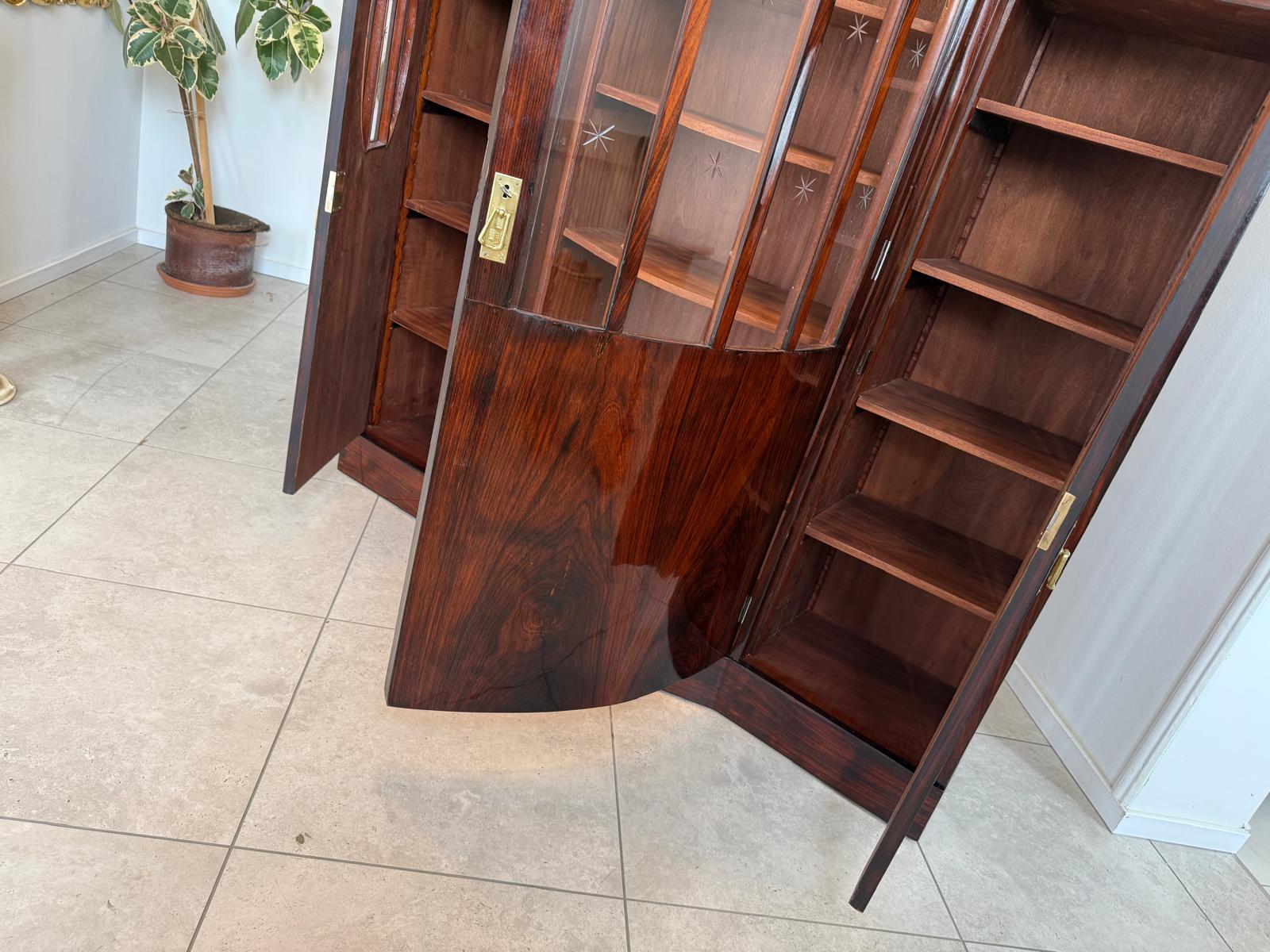 Sale Restaurierte Jugendstil Glasschrank Vitrine Bücherschrank Antiquität G1819
