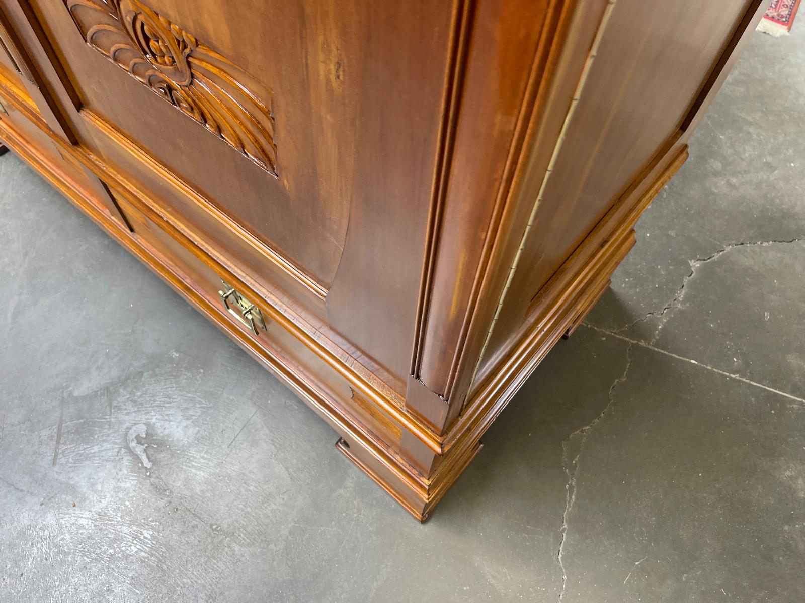 Traum Restaurierte Jugendstil Kleiderschrank Kasten Bücherschrank Antiquität  G1599