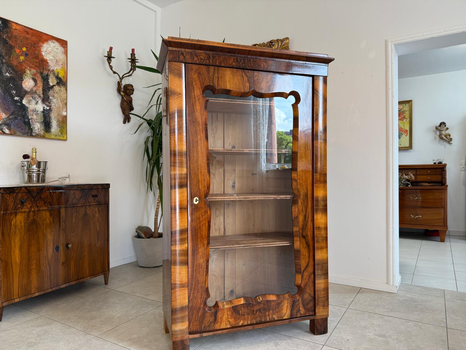 Antiquität Biedermeier Vitrine Bücherschrank Antiquität G2013