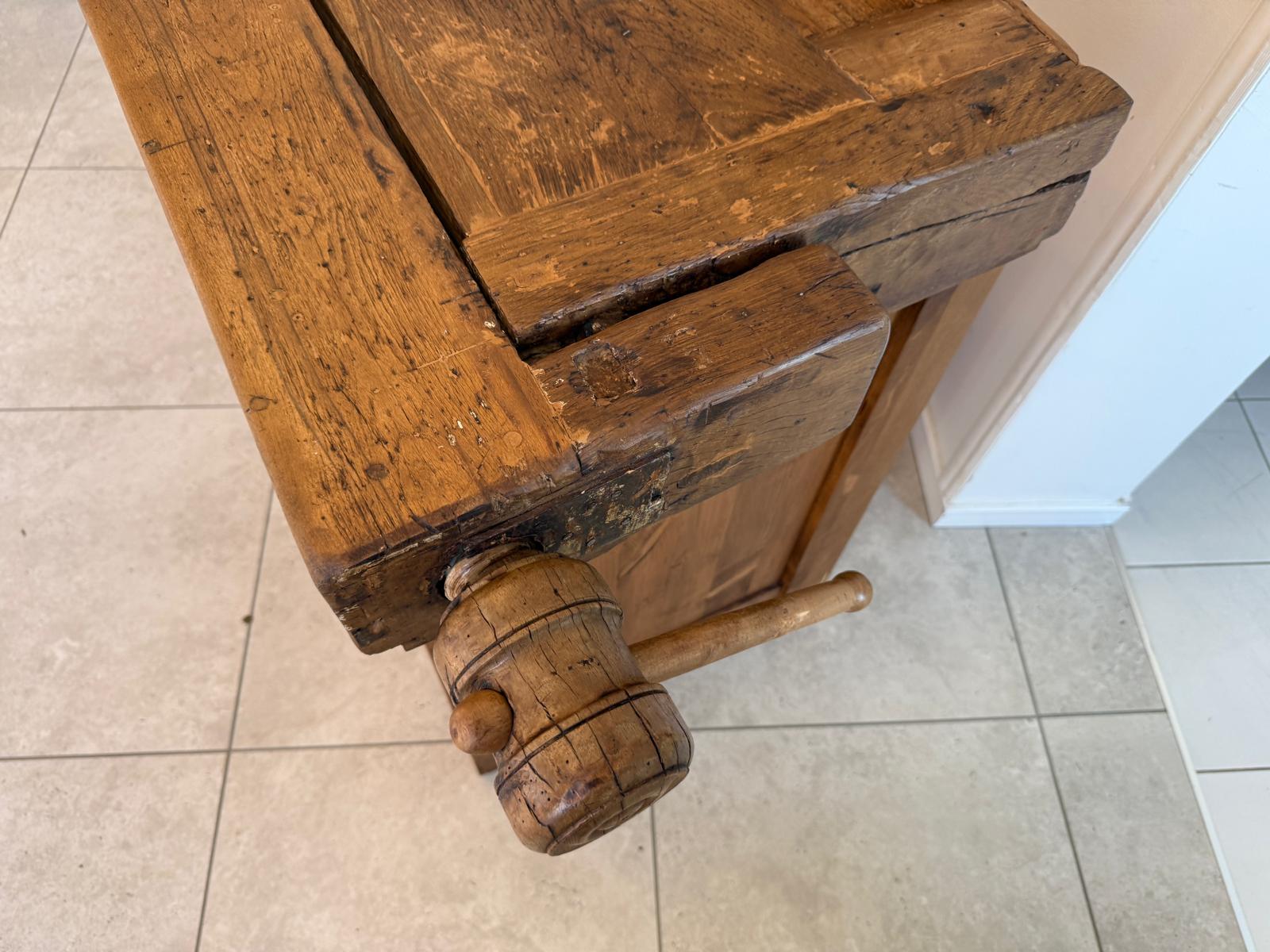 Urige Hobelbank Werkbank Pult Tresen Ladenschrank G2190