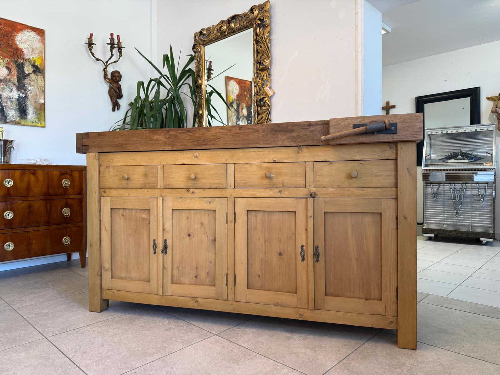 Hobelbank,Werkbank Ladentisch Apothekertisch Designertisch D2849