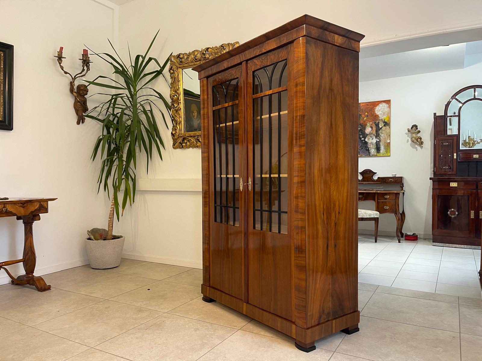 SALE Restaurierte Biedermeier Vitrine Bücherschrank Glasschrank ANTIQUITÄT G1510