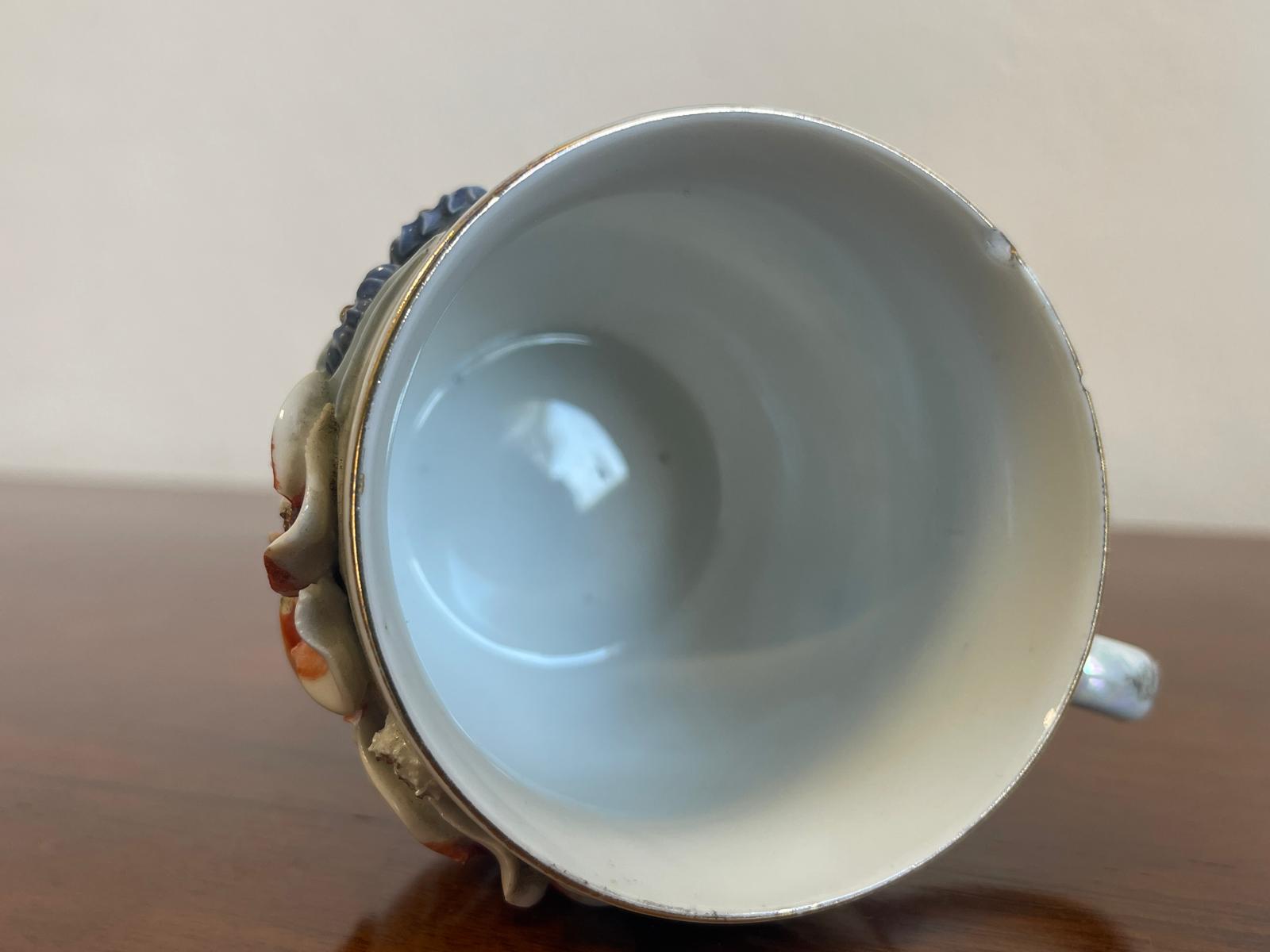 df765f15-12d5-47ec-9265-a82b85eaae8c Antike Erinnerung Rosenhäferl Rosentasse " ICH GRATULIERE " bemalt  A4913