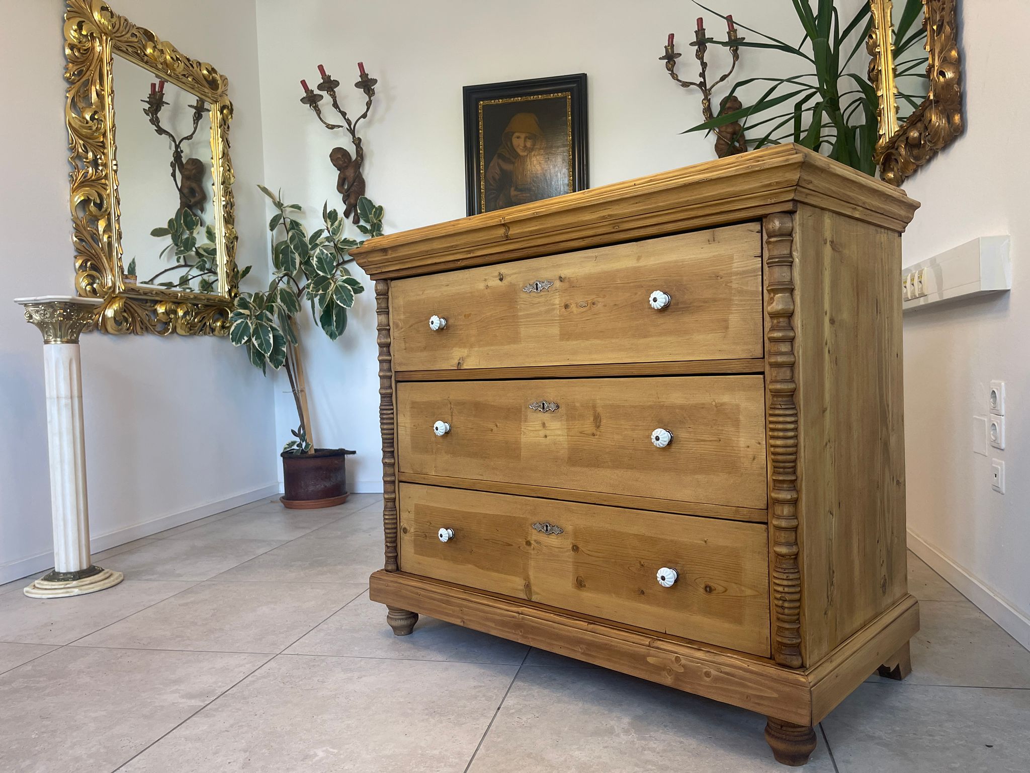 5c239e8a-f1d5-48d3-814e-a9c48c3ee012-1 Restaurierte Biedermeier Kommode Ladenkommode A4851