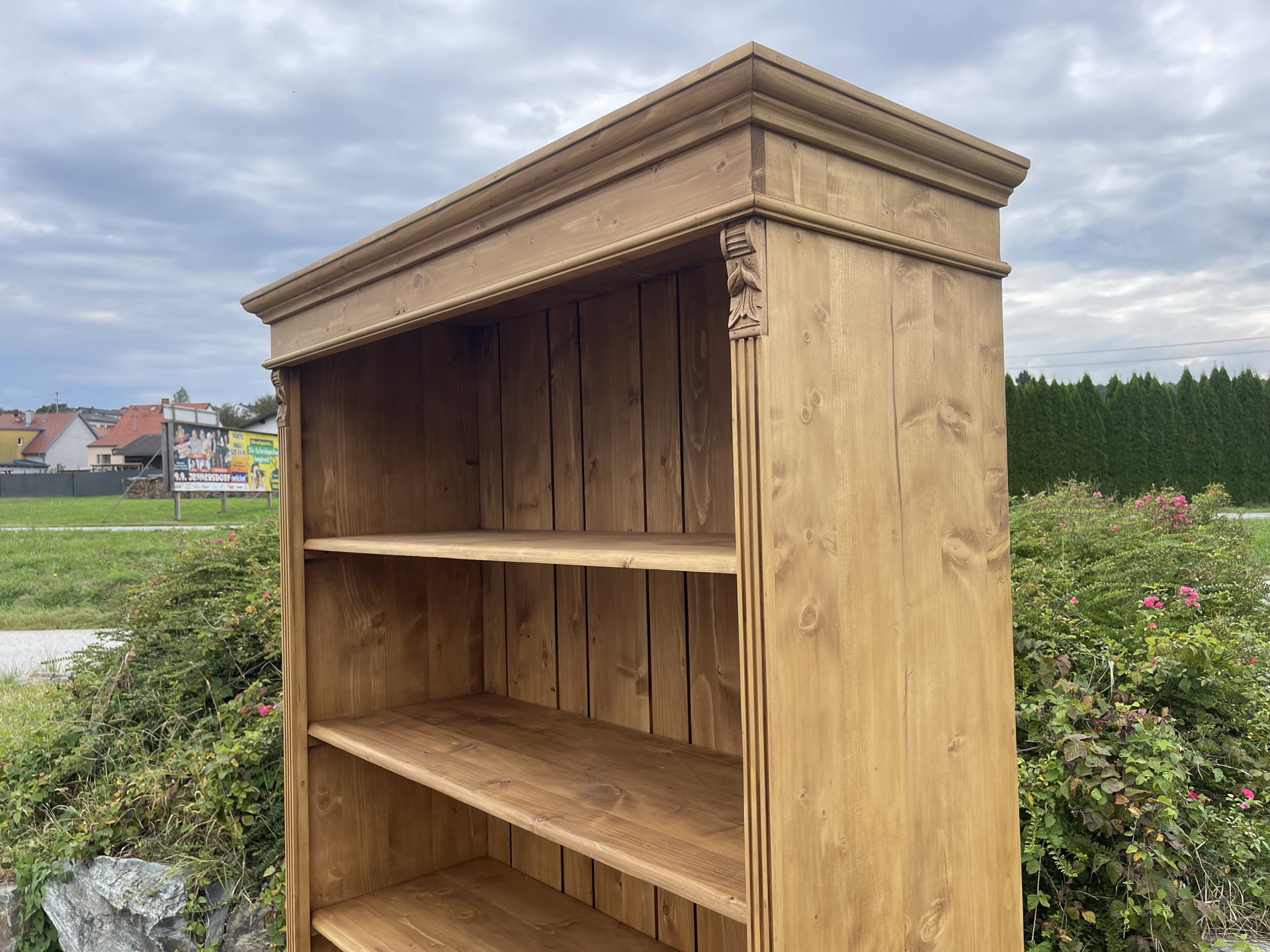bauernmoebel_bauernschrank_22 Riesen Bücherregal Stellage Bücherschrank Massivholz Naturholz B1711