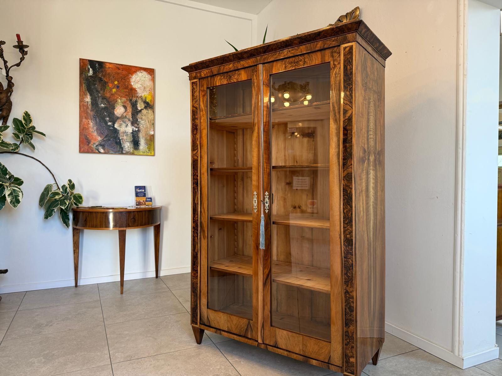 SALE Restaurierte Biedermeier Vitrine Bücherschrank Sammlervitrine Antiquität G2346