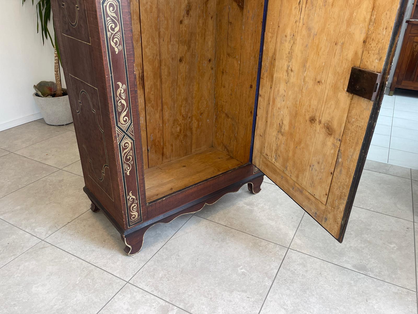 Antikes Handbemalter Bauernschrank Kasten Bauernkasten G1363
