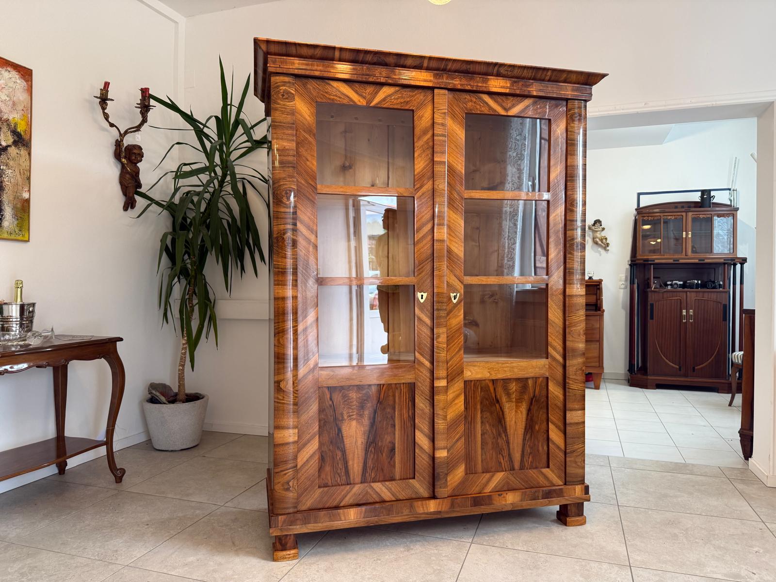 SALE Biedermeier Vitrine Bücherschrank Sammlervitrine Sammlerschrank Antiquität G1817