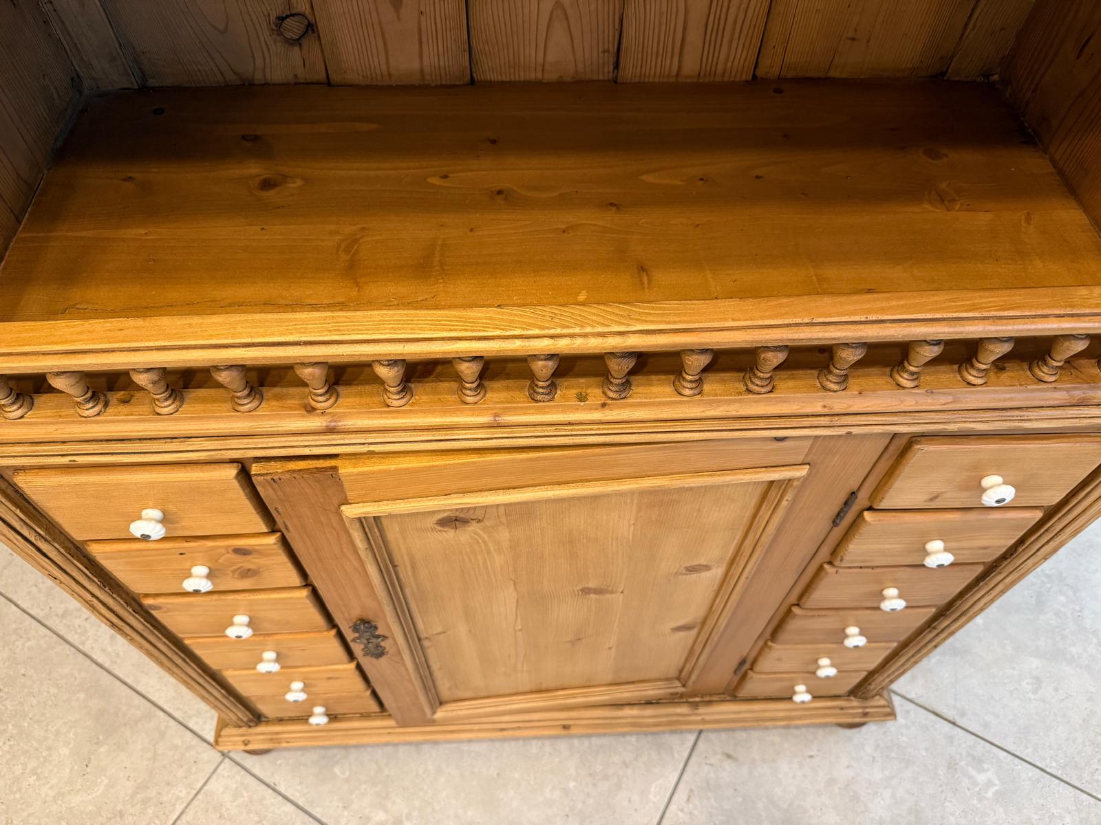 Bäuerliches Bücherregal Gründerzeit Stellage Naturholz G1805