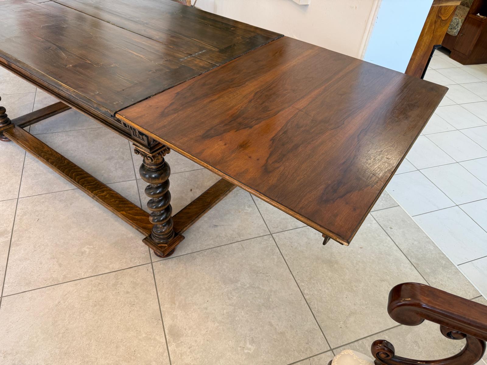 Barock Tisch Esstisch Antik Refektoriumtisch Antiquität Auszugtisch D1213