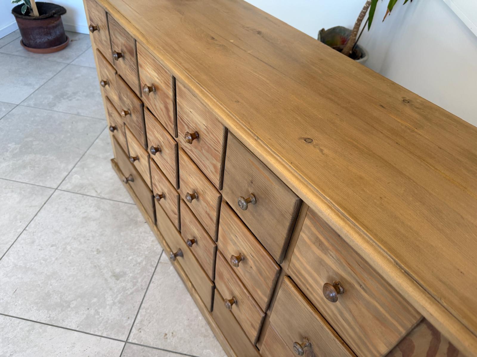 Restaurierte 21 Laden Biedermeier Kommode Ladenkommode Bauernmöbel G1790