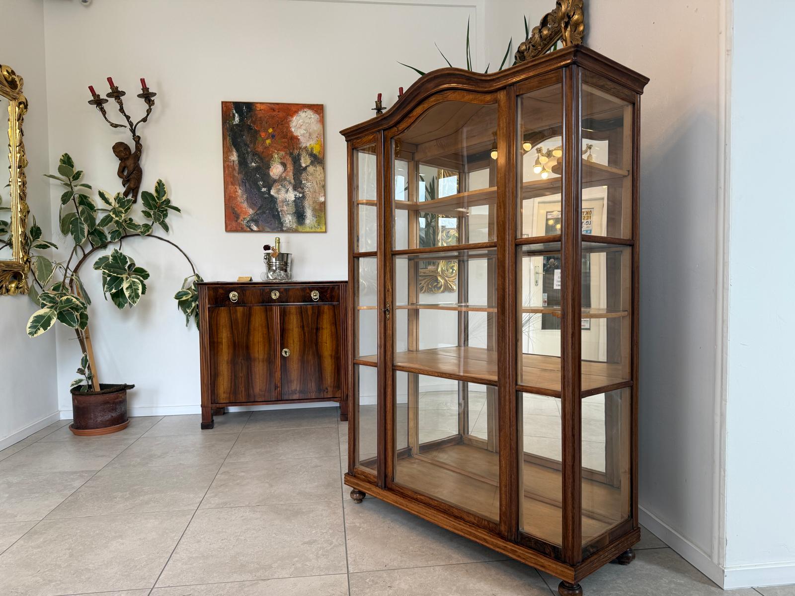 SALE Authentische Biedermeier Vitrine Bücherschrank Sammlervitrine Antiquität G2101