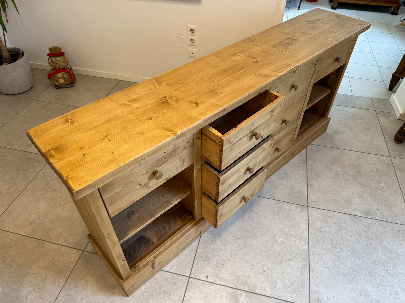 Antike 8 Ladenkommode Ladenschrank Apothekerschrank Weichholz G2315