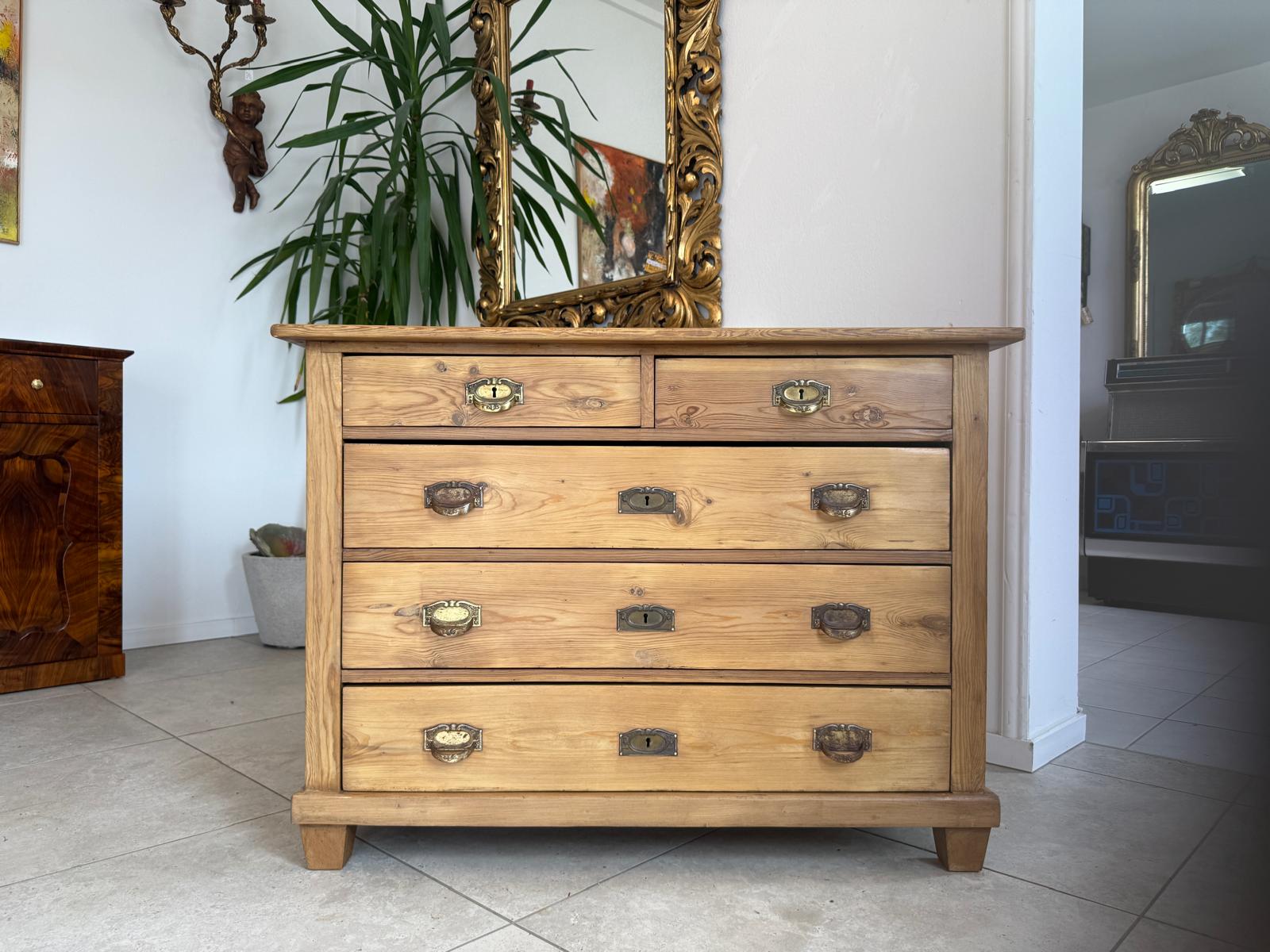 Jugendstil  Kommode 4 Ladenkommode Antik Original D2410