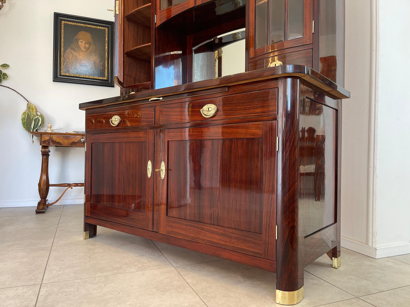 Sale Restauriertes Jugendstil Designerbuffet Aufsatzbuffet Originalstück G1377