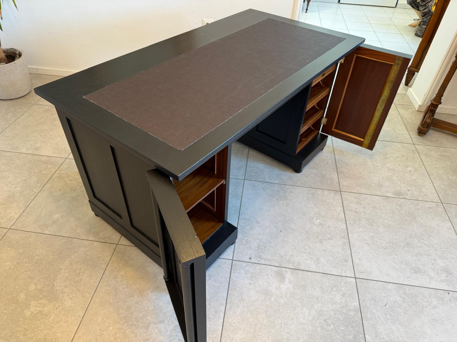 Restaurierter Jugendstil Schreibtisch Sekretär Freisteher Originalstück G2274