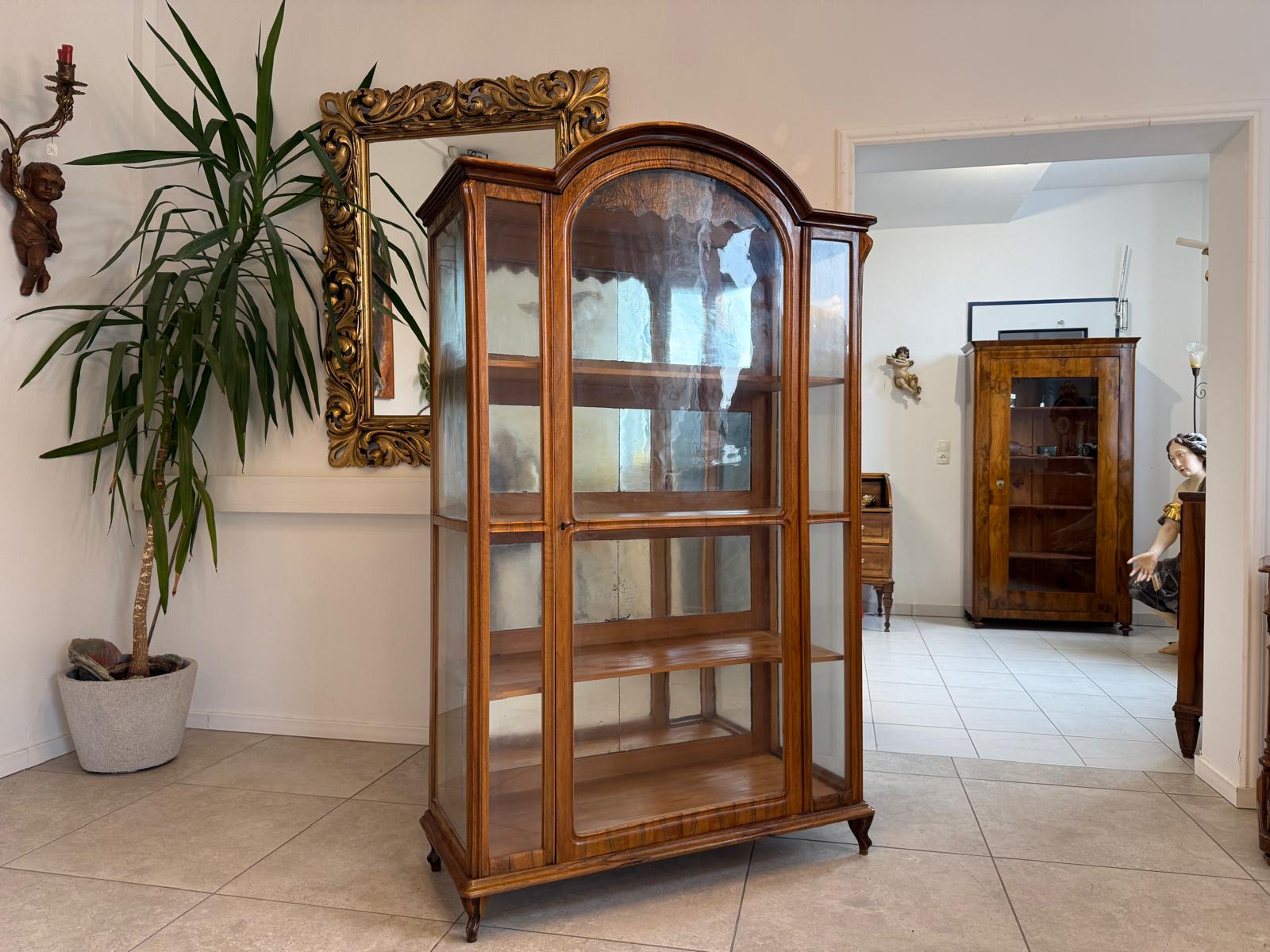SALE Originale Spätbiedermeier Vitrine Bücherschrank Sammlervitrine Antiquität G2252
