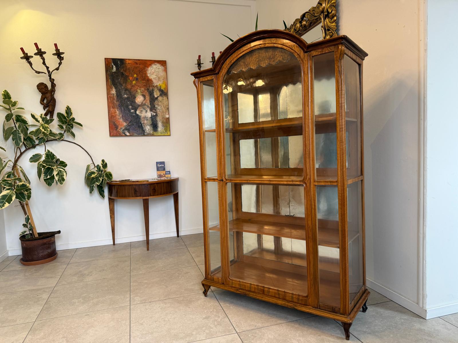 SALE Originale Spätbiedermeier Vitrine Bücherschrank Sammlervitrine Antiquität G2252