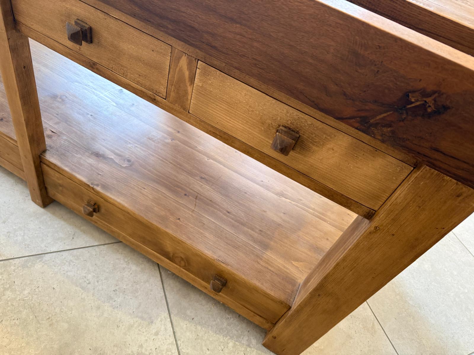 Urige Hobelbank Werkbank Pult Tresen Ladenschrank G2080