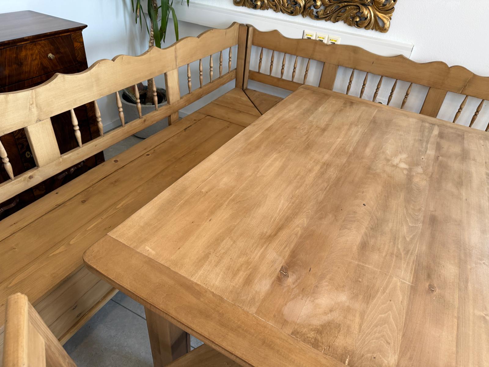Bauernstube Eckbankgruppe Bauerntisch 4 Sessel Fichtenholz D2448