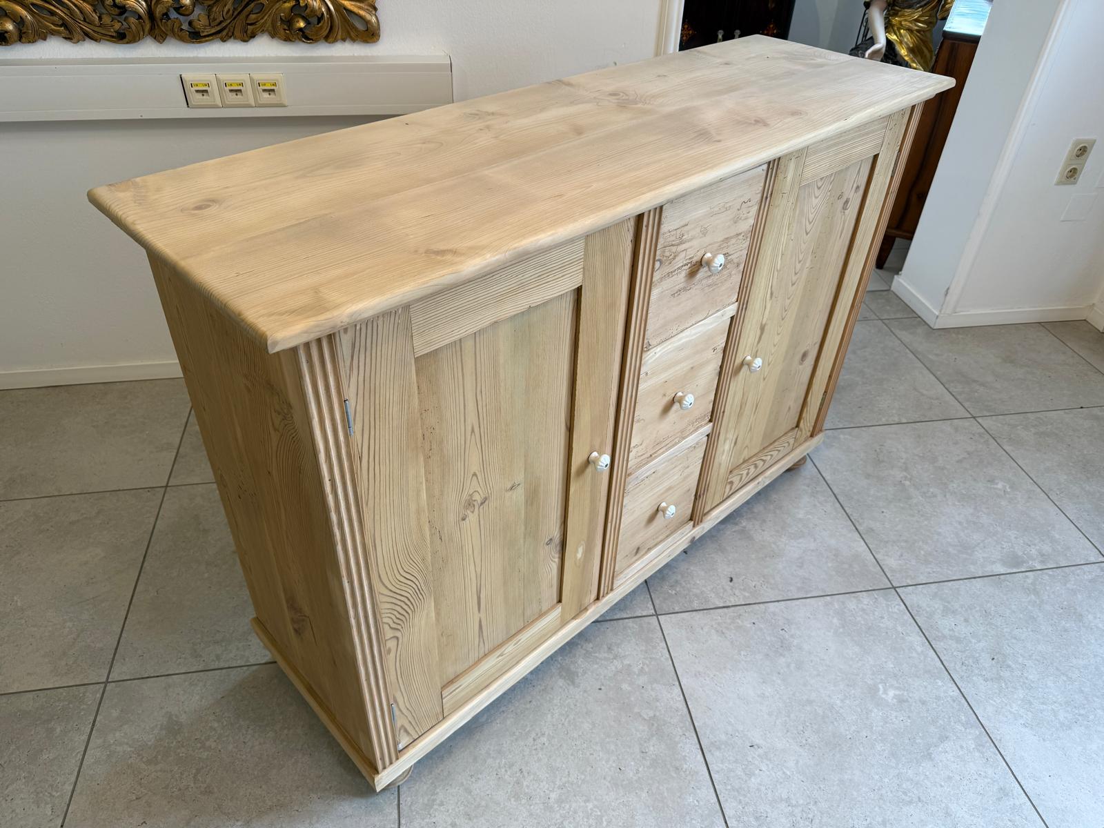 Apothekenschrank 3 Ladenkommode Ladenschrank Weichholz Antik D1165