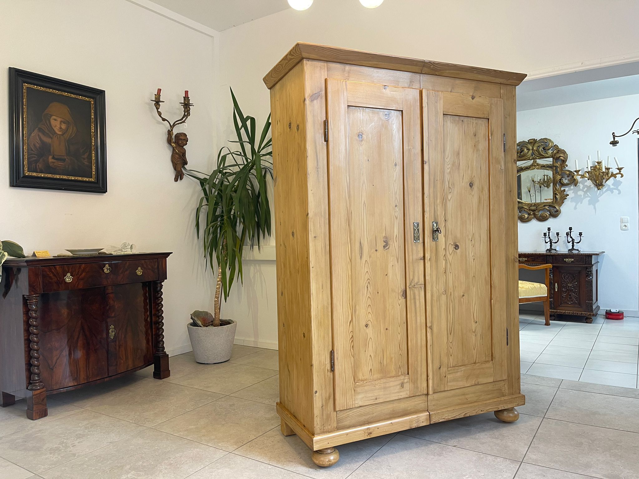 debaf806-71ad-4442-adbd-243b71e777b8 Traum Biedermeier Bauernschrank Naturholzschrank A5026