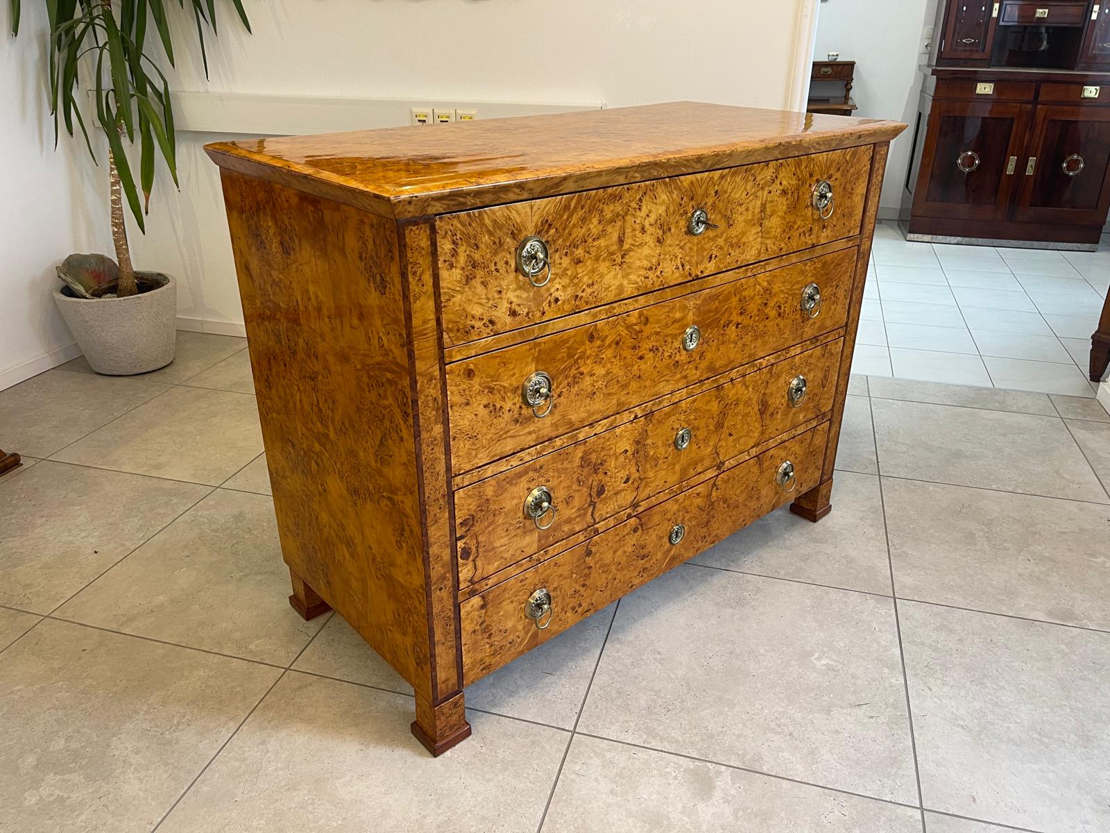 Restaurierte Biedermeier Schreibkommode Sekretär Nussholz Antiquität G1506