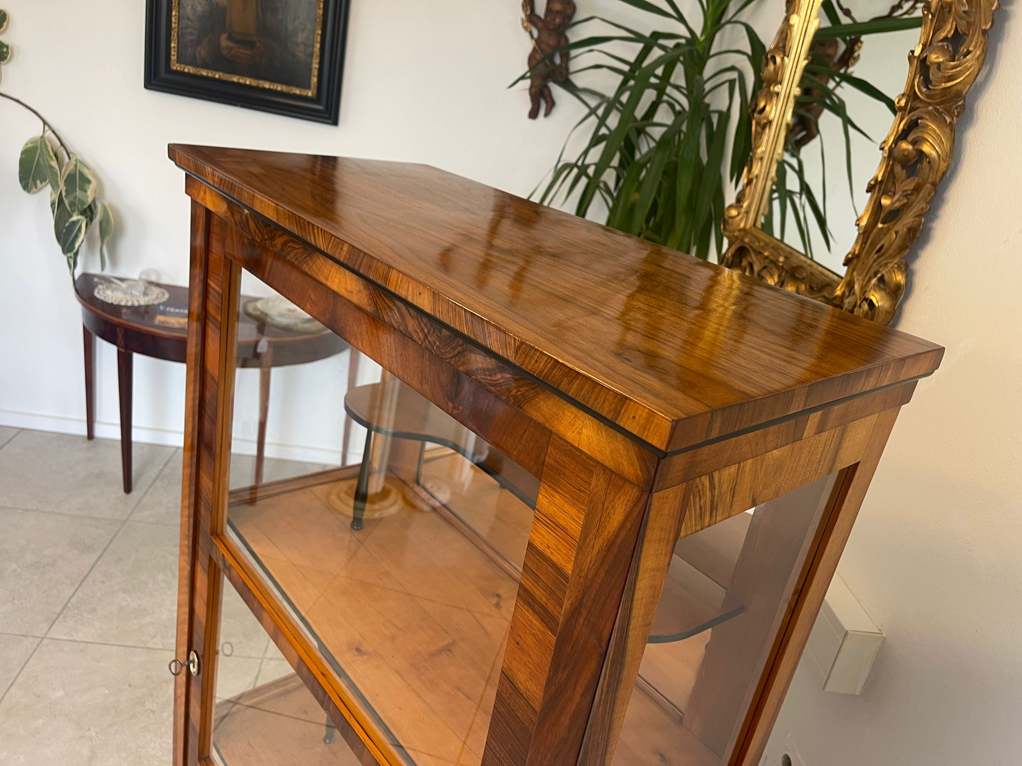 Antiquität Biedermeier Vitrine Bücherschrank A5153