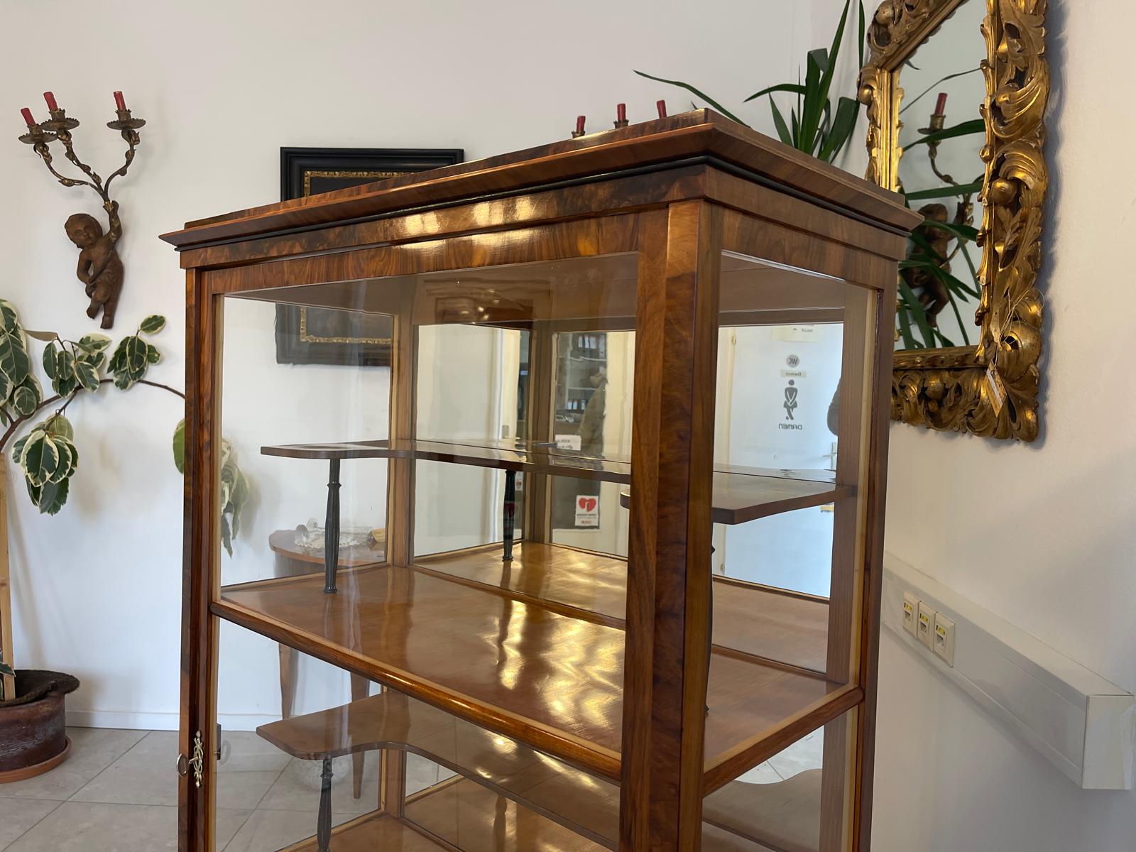 Antiquität Biedermeier Vitrine Bücherschrank Antiquität G1186