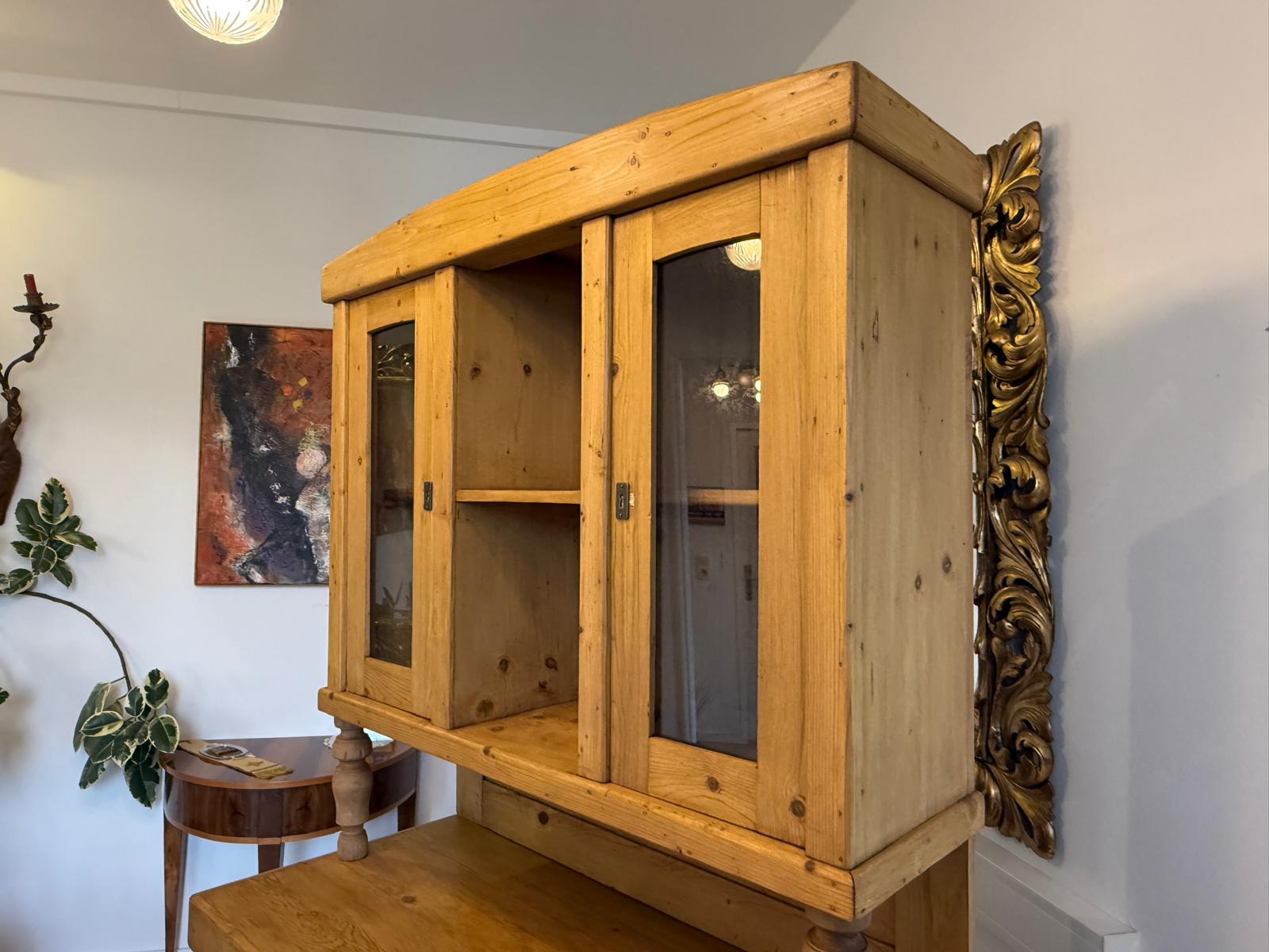 Gründerzeit Naturholschrank Küchenbuffet Küchenschrank Küchenkredenz G2335