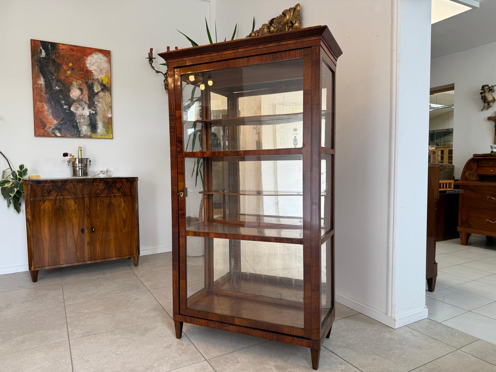 Restaurierte Stilvitrine Biedermeier Glasschrank Bücherschrank G2014 Restaurierte Stilvitrine Biedermeier Glasschrank Bücherschrank G2014