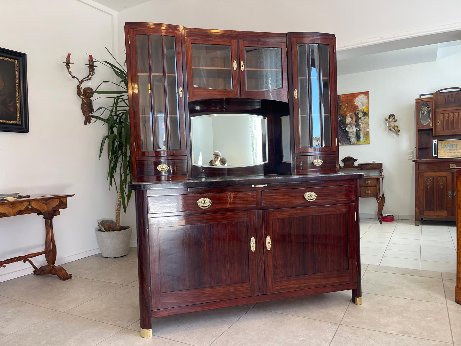 Sale Restauriertes Jugendstil Designerbuffet Aufsatzbuffet Originalstück G1377