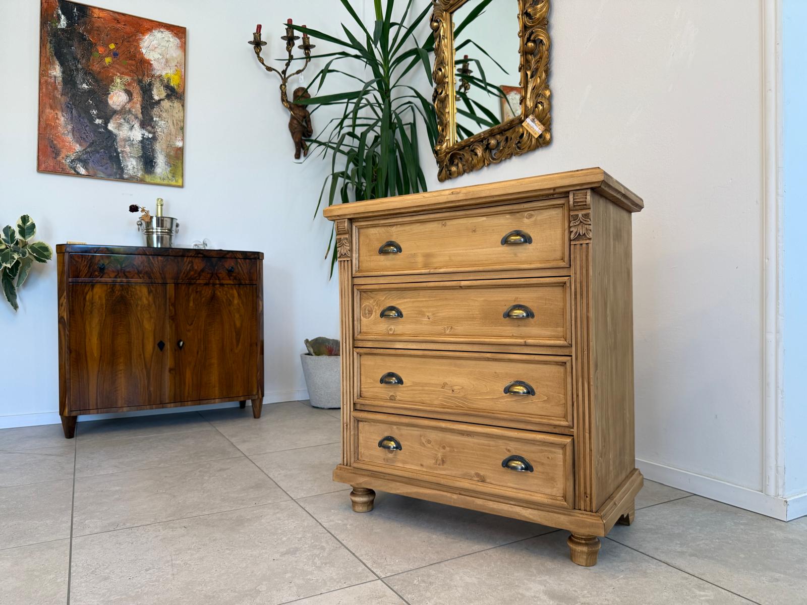 Bäuerliche 4 Ladenkommode Ladenschrank Vollholz Gründerzeit-Stil G1969