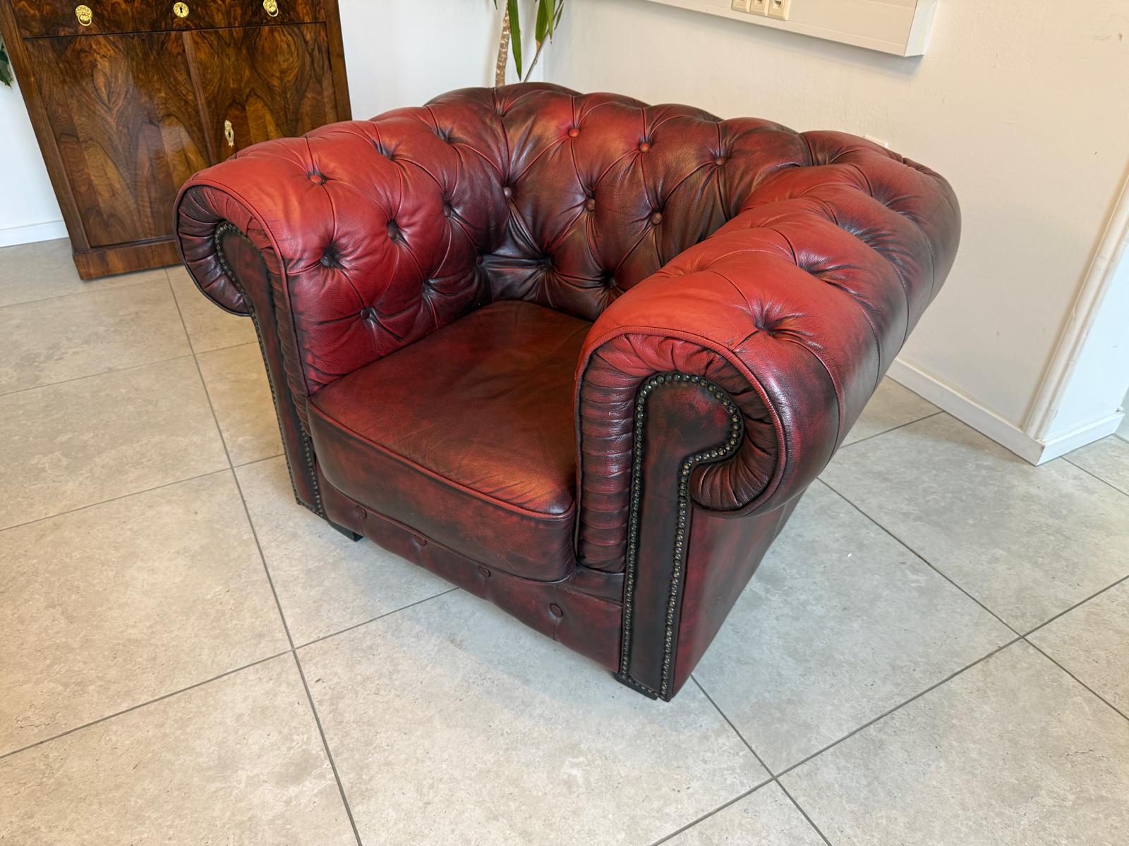 Chesterfield Fauteuill Ledersofa Clubfauteuil Clubmöbel Cultmöbel D1140
