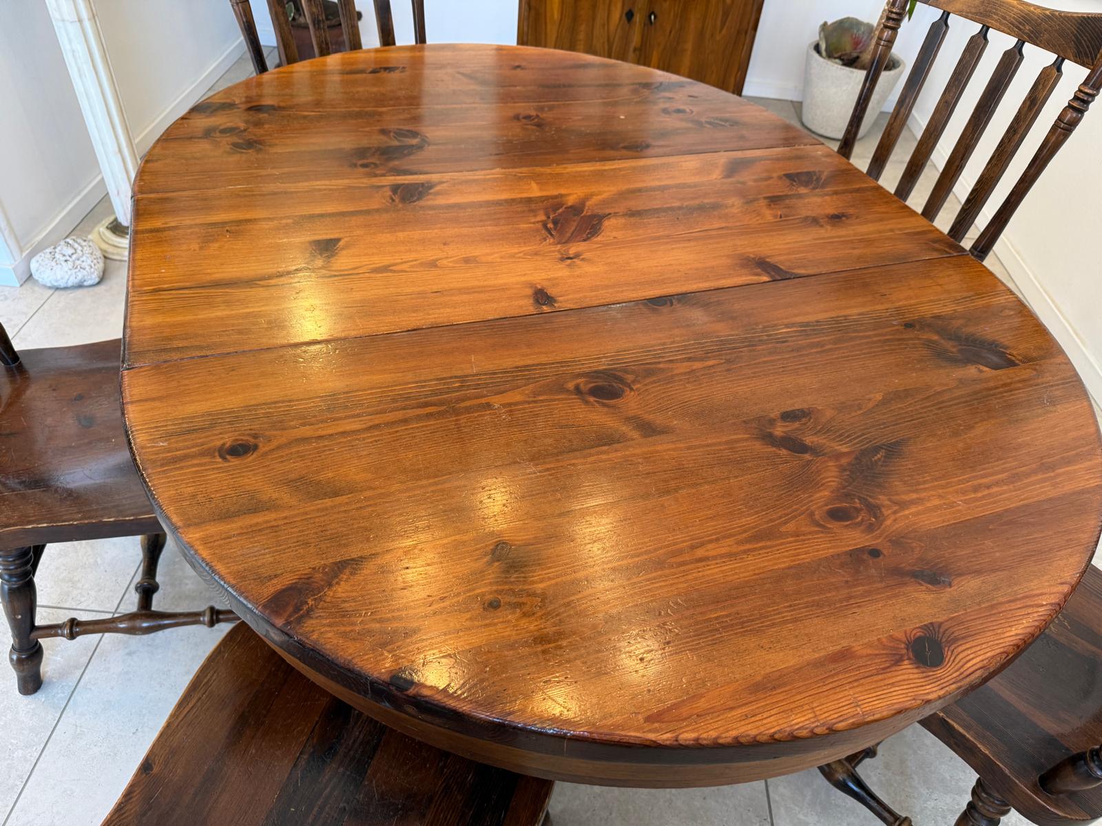 Bauernstube Speisezimmergruppe Tisch 5 Sessel  G1901