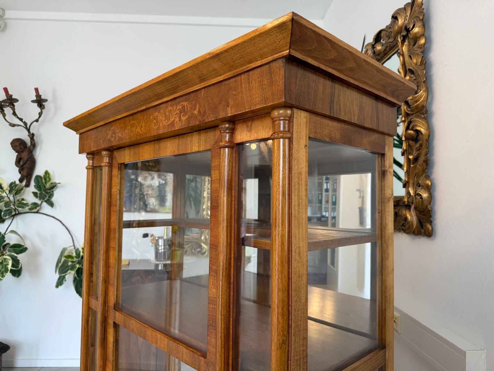 Vitrine im Biedermeier Stil Bücherschrank Glasschrank Edel G1884