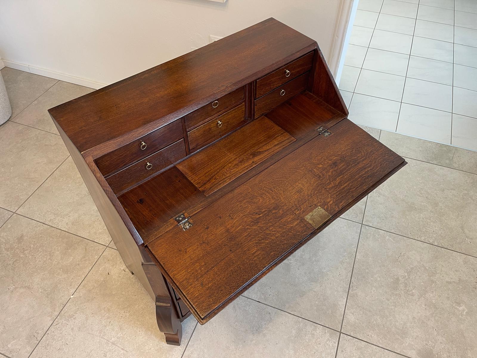 Originaler NEO Barock Sekretär Barschrank Standsekretär Antiquität G1190