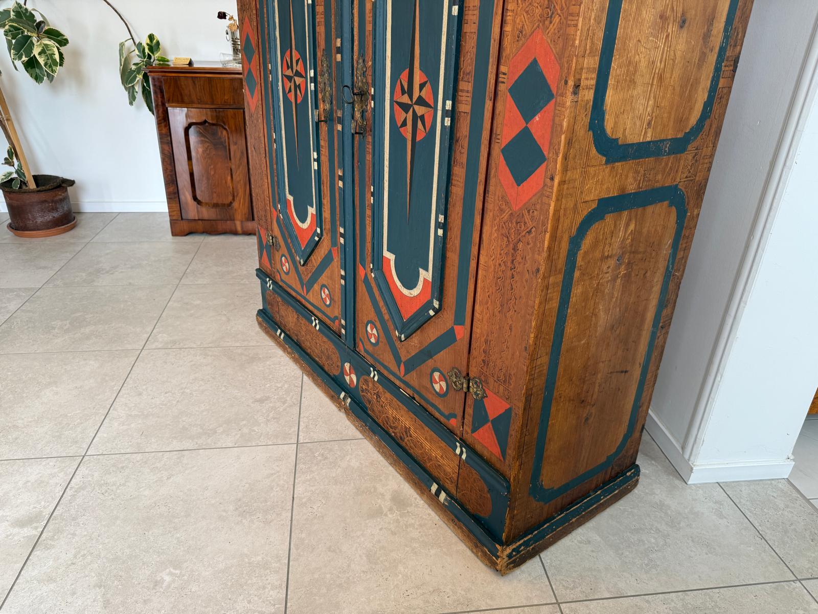 Handbemalter Barockschrank Bauernschrank Bauernkasten G1869