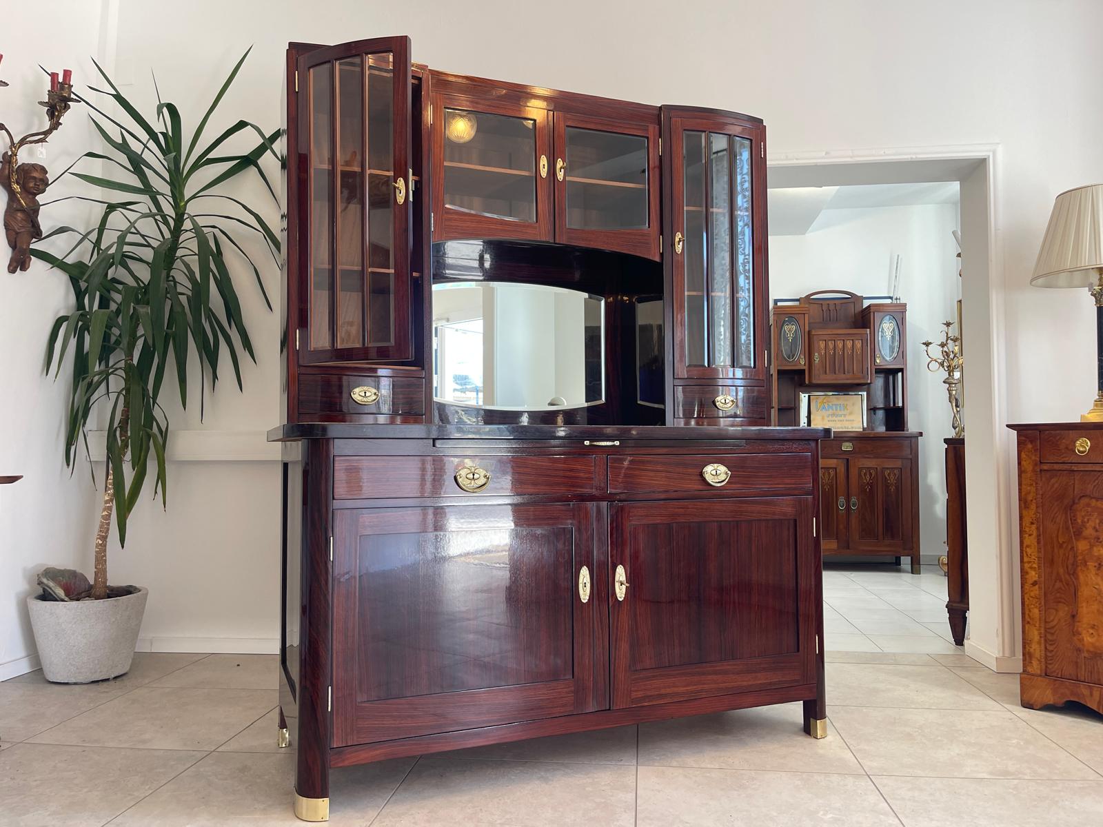 Sale Restauriertes Jugendstil Designerbuffet Aufsatzbuffet Originalstück G1377