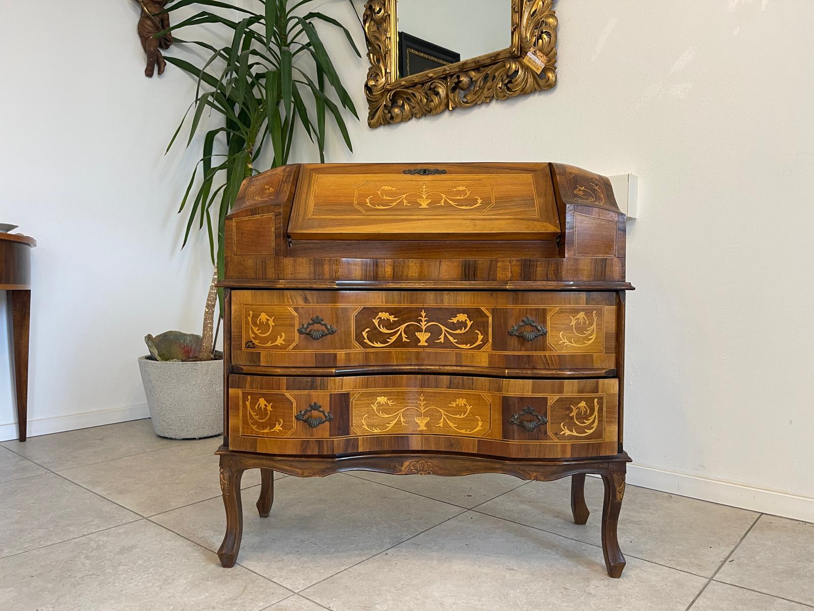 Sekretär Schreibsekretär Barockstil Marketerien G1143