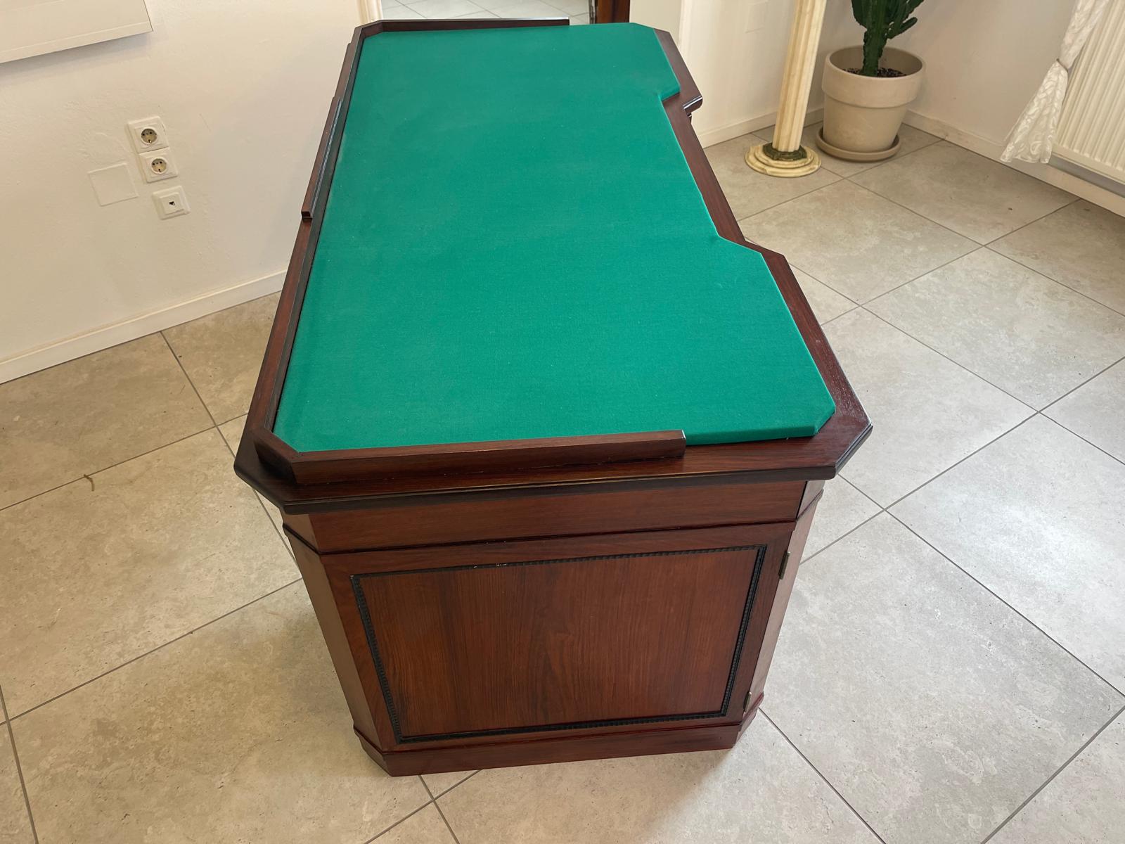 SALE Art Deco Schreibtisch Sekretär - Mahagoni, elegant, antik, 3 Schubladen, Chrombeschläge - Originalstück G1172