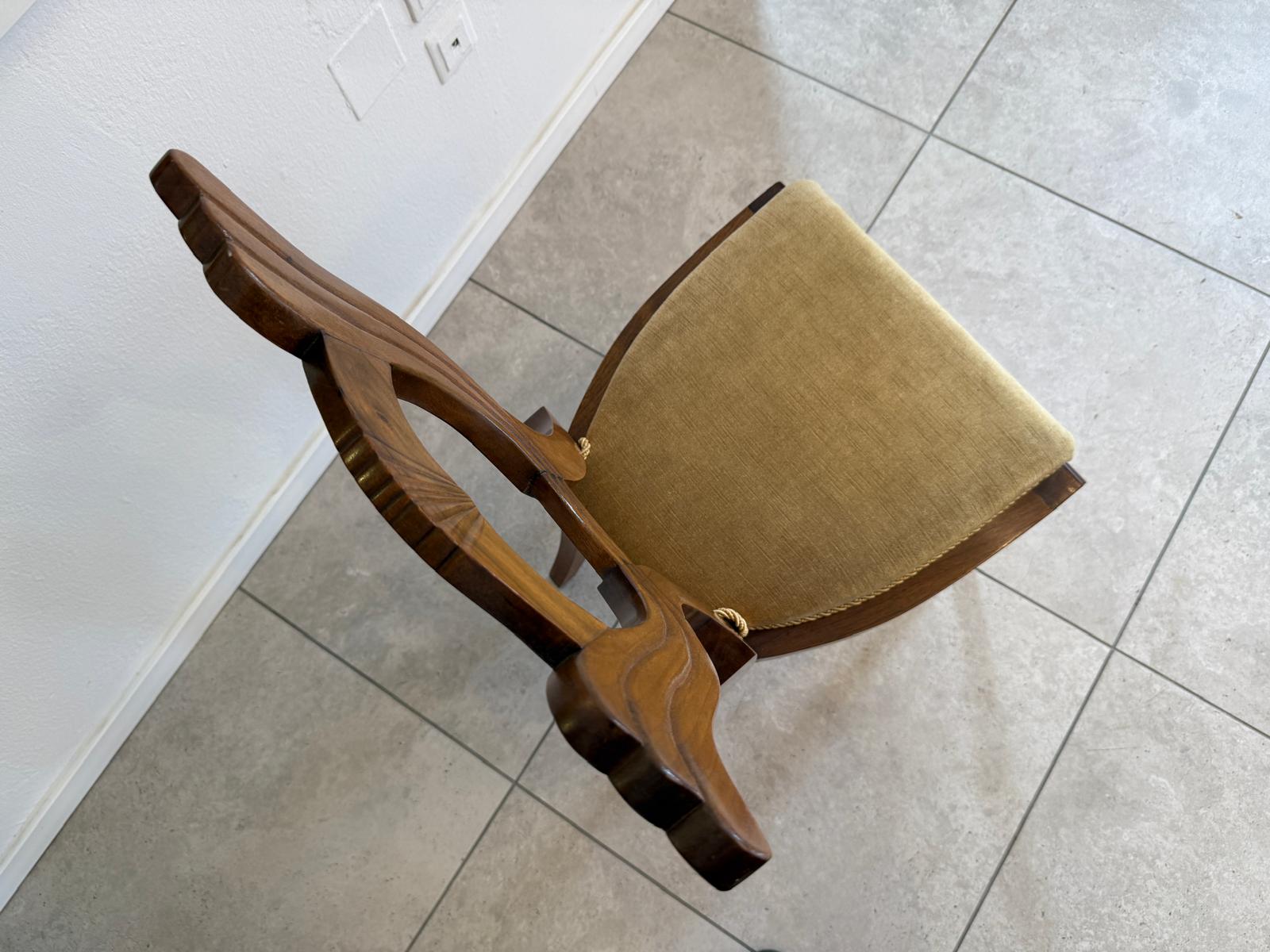 Biedermeier Sessel Nussholz Stuhl Antiquität G2106