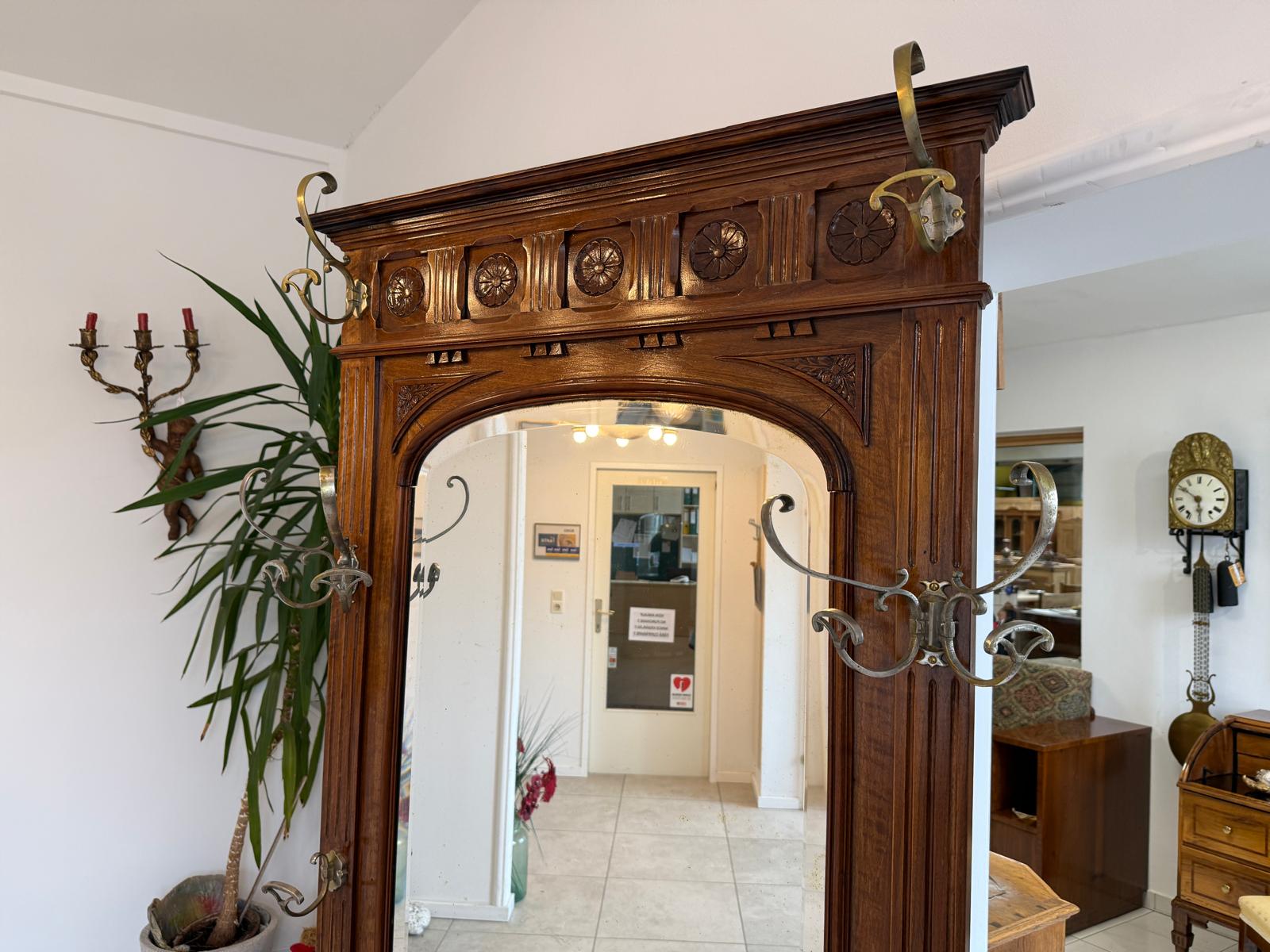 Geräumige Jugendstil Jugendstil Garderobe Kleiderablage Antiquität D1031