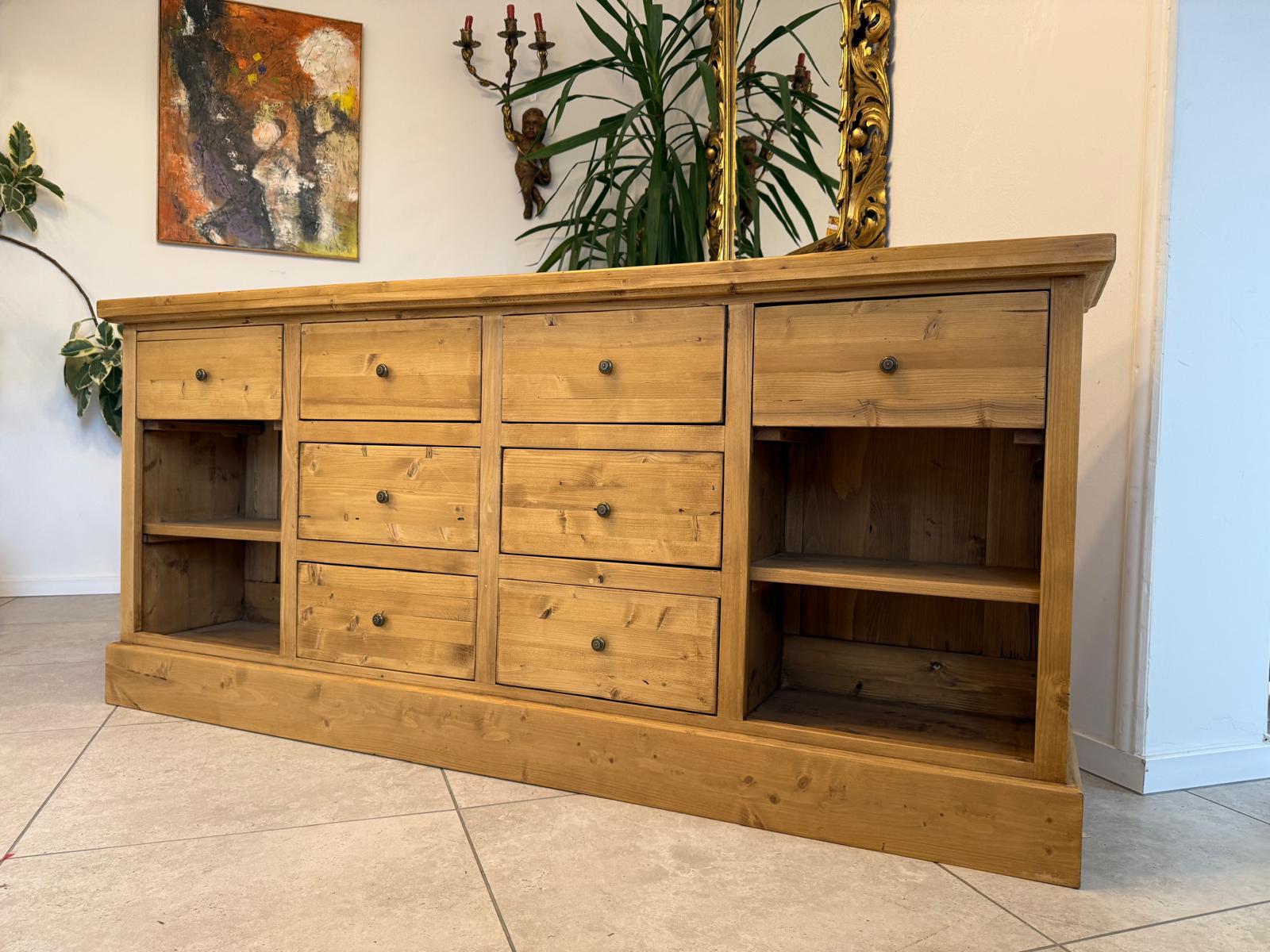 Altholz Ladenkommode Ladenschrank Apothekerschrank Weichholz Antik G2317